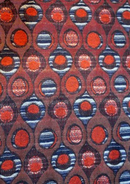 jacquard ronds noir et orange