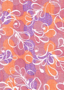 écharpe jacquard orange-violet