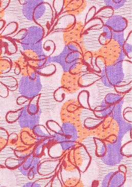 écharpe jacquard orange-violet bio