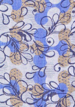 écharpe jacquard bleu bio