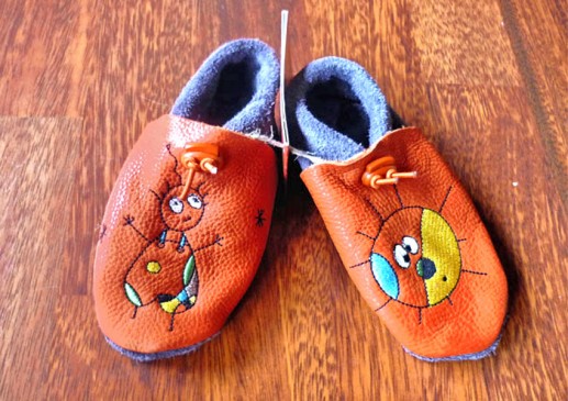 Chaussons enfant en cuir souple français et écologique de Tom & Lumi