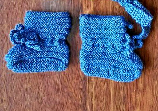 chaussons tricotés main