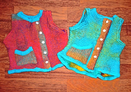 Gilet bébé coton cardé