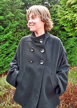 veste grossesse et portage noir