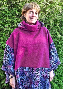 Poncho laine femme