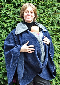 Poncho de portage laine made in France