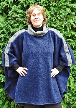Poncho laine femme